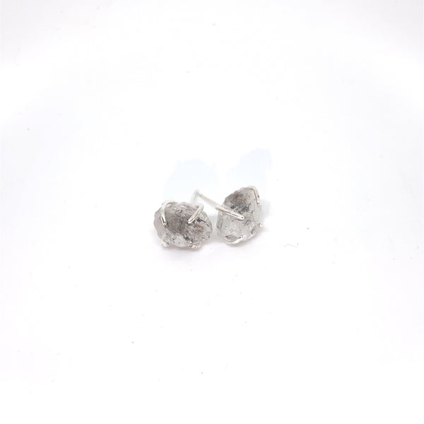 Lolawantsjewelry Earrings Raw Herkimer Diamond Wire Wrapped Earrings