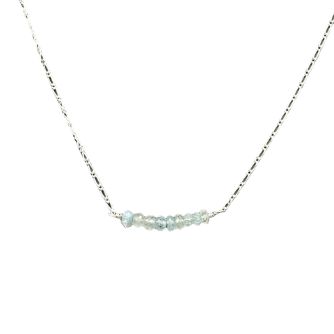 Lolawantsjewelry Necklace Aquamarine on silver