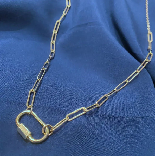 Lolawantsjewelry Necklace Gold Carabiner