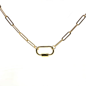 Lolawantsjewelry Necklace Gold Carabiner Necklace