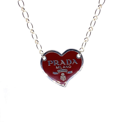 Lolawantsjewelry Necklace Red Heart on Silver