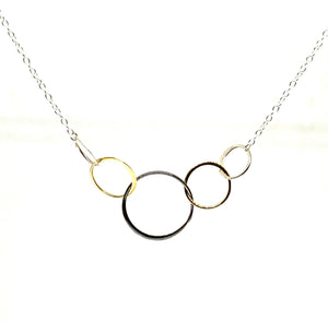 Lolawantsjewelry Necklaces Mixed Metal Circles