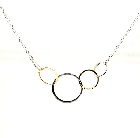 Lolawantsjewelry Necklaces Mixed Metal Circles